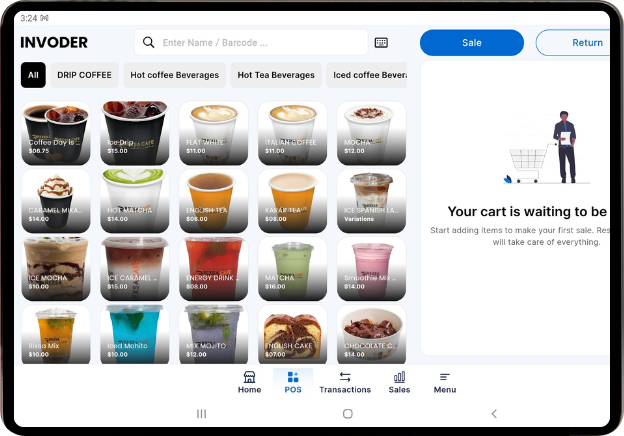 Invoder POS Software Interface